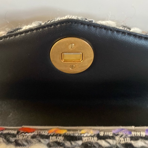 Tory Burch🌼NEW Kira Tweed chain wallet multicolor - Picture 14 of 15
